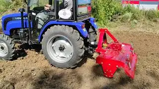 Работа Трактора Ловол ТЕ 354 с фрезой 1GN 1.4