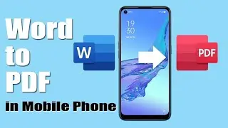 How to convert Word to PDF in Mobile