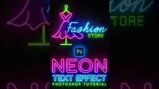 Neon text effect in Photoshop