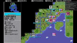 Sid Meier's Civilization 1 (1991) ► Shall we play? Desert Island. Russian Menace.