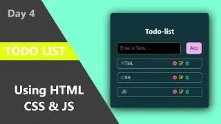 Build a Todo list app in HTML, CSS & JavaScript in 2023 | Todo App in JavaScript 