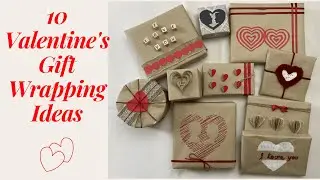 10 Simple Gift Wrapping ideas for Valentines Day DIY.