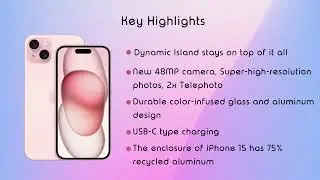 iPhone 15 has an official release date, price, specifications, and features.