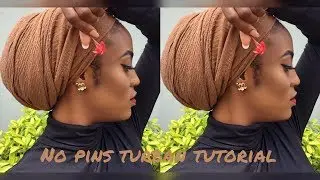 EASY TURBAN TUTORIAL || NO PINS!!!
