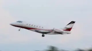 Gulfstream G200 Take Off at Hickory Regional Airport  (5-23-18)