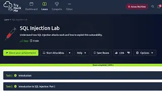 SQL Injection Lab TryHackMe Walkthrough || CyberTech Secrets