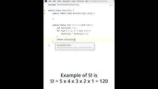 Java Program to find Factorial of a Number | Java Interview Questions and Answers 