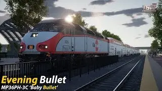 Evening Bullet : Peninsula Corridor : Train Sim World 2020 1080p60fps