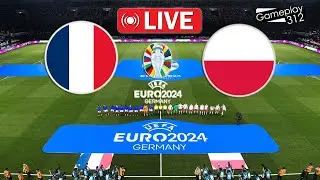 FRANCE vs POLAND - EURO 2024 GERMANY | Group D | Full Match | All Goals | PES Gameplay