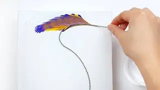 (232) Chain pull technique _ Paints following the chain _ Fluid Acrylic Pouring _ Designer Gemma77