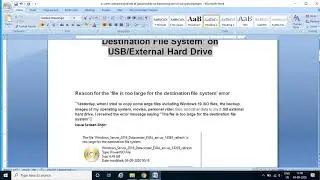 USB or External-HDD File is too large for destination file system