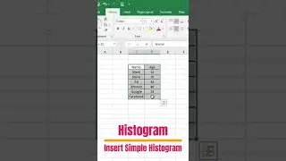 Insert Simple Histogram in Excel 