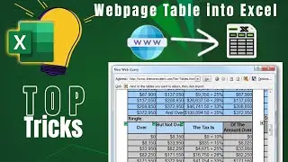 How to Import Data from a Website into Microsoft Excel | Scraping Excel | MS Excel Advanced Tricks