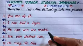 modal auxiliary voice change | oxford junior english grammar exercise 76