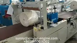Máquina envolvedora retráctil para rollos de toallas de papel maxi de 38 cm de diámetro