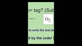 Learn SUB tag in HTML | A Beginner's Guide | Code Arena 