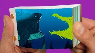 Void Ghidorah Bloop vs Bloopzilla Flipbook Animation