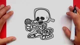 Boyfriend GAME OVER Screen | How to draw Boyfriend from Friday Night Funkin