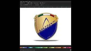 Mazzanti Car logo in Coreldraw 