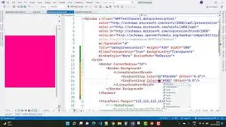 C# WPF Windows Transparent with gradient color, corner round