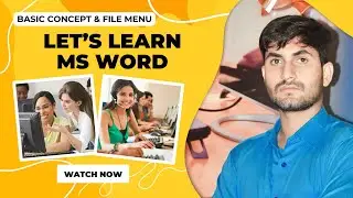 MS WORD IN HINDI BASIC CONCEPT & FILE MENU.. Microsoft office package 2010 Ms word learn .