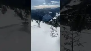 Фрирайд на сноуборде с другом 