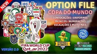 OPTION FILE COPA DO MUNDO 2022 PES 2021 - PS4 - V2