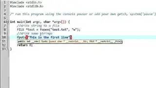 C Programming, File operation, String Output (fopen, fclose, fputs)
