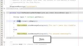 Java Validation: Presence Check Tutorial (Netbeans)