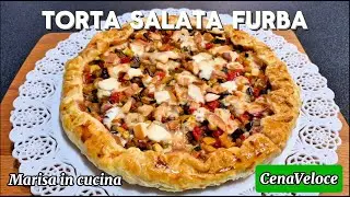 SUMMER SAVOURY PIE WITH VEGETABLES AND SCAMORZA: READY IN 30 MINUTES #QuickDinner 3/4