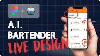 So I designed an AI bartender... | App UX/UI Design