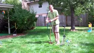 Ground Rod Installation For a Temporary Antenna - Water Jet/Garden Hose Method