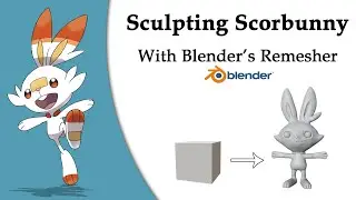 Sculpting Scorbunny - Blender Remesh tool