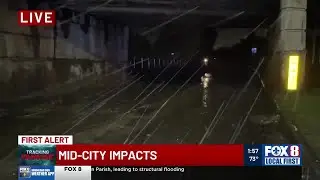 Canal Street underpass in MidCity flood waters finally start to recede