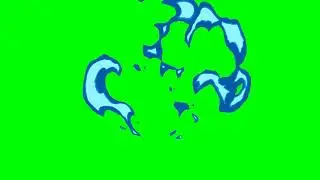 Animated Blue Flame Green Screen #28 with Sound