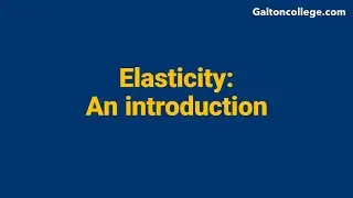 Elasticity Introduction about 14 minutes