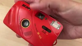 SKINA SK-105 vintage red film camera