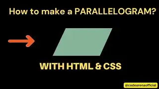 Make a PARALLELOGRAM with HTML & CSS | A Beginner's Guide!