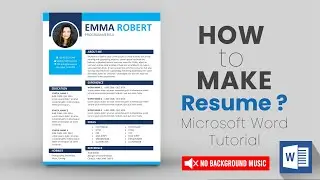 How to Create a CV/RESUME Template in Microsoft Word Docx ⬇ DOWNLOAD FREE (2022)