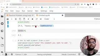 Python Fundamentals in ଓଡିଆ || Adding user Input in LIST || Python for Beginners
