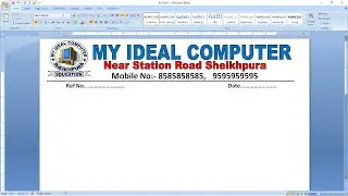How to make letterhead design in Microsoft Word | Letter Paid Design in Ms Word  - Ms Word Tutorial
