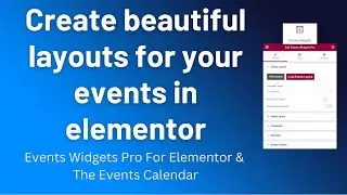 Event Layouts || Events Widgets Pro for Elementor & The Event Calendar