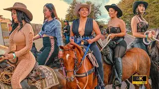 Mujeres Hermosas en la Cabalgata de Caicedonia - Valle COLOMBIA 2024