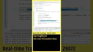 SpringBoot Tutorial (Get User IPLocation Data) Java Spring Boot in Telugu, Backend Development