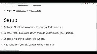 How to Connect Mailchimp to Big Cartel Mailchimp Tutorial