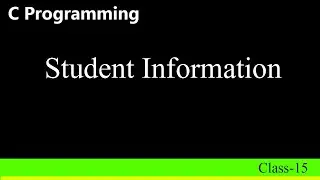 How to enter student information in c programming