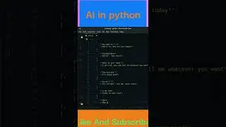 😊🌟☇Easy And Simple ai In Python|Python Shorts #shorts #ai