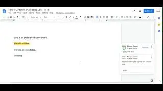 How to add a comment in a Google Doc