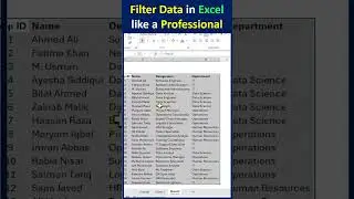 #Shorts | Filter Data in Excel Like a Pro | ICT Nuggets