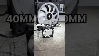 Size vs Functionality (120mm vs 40mm) PC Cooling Fan #shorts #pc #pcbuild #miniitx #casefan #pcfan